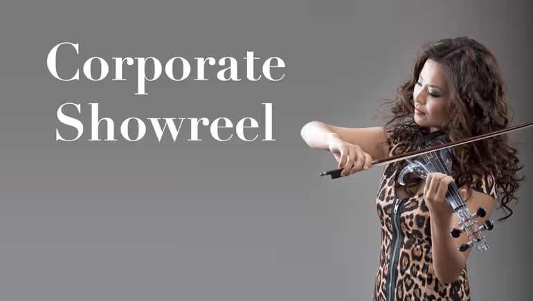 Yoomia performing with electric violin — corporate showreel