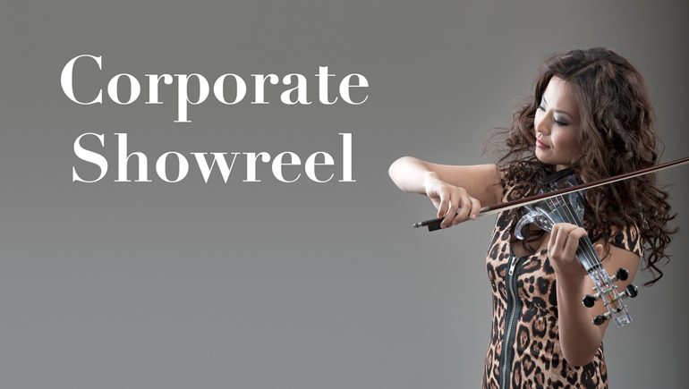 Yoomia performing with electric violin — corporate showreel